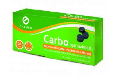 GALMED Carbo medicinalis Opti - активированный уголь 300 мг 20 таблеток